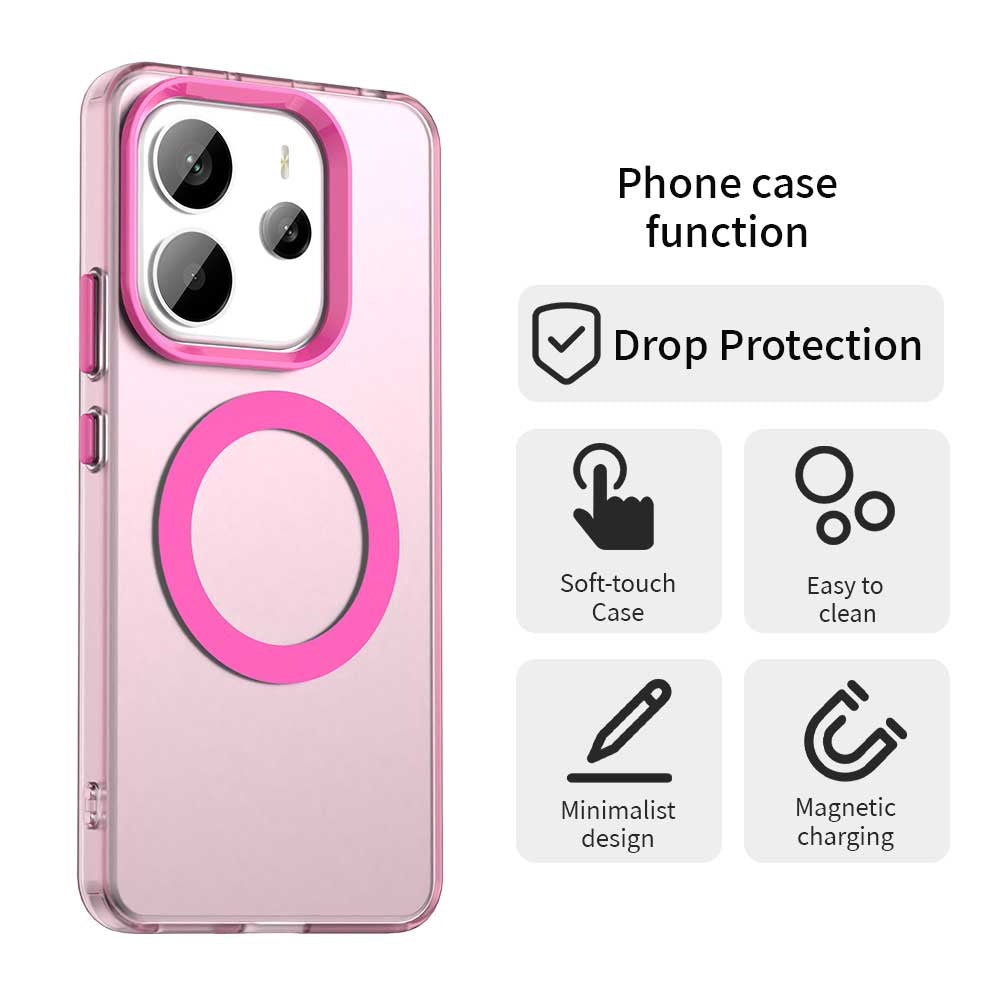 Etui MagSafe do Xiaomi Redmi Note 14 4G (Regional), Techsuit, CandyCase, Różowe