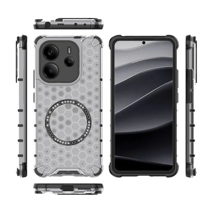 Etui MagSafe do Xiaomi Redmi Note 14 4G (Regional), Techsuit, HoneyComb Shield, Białe