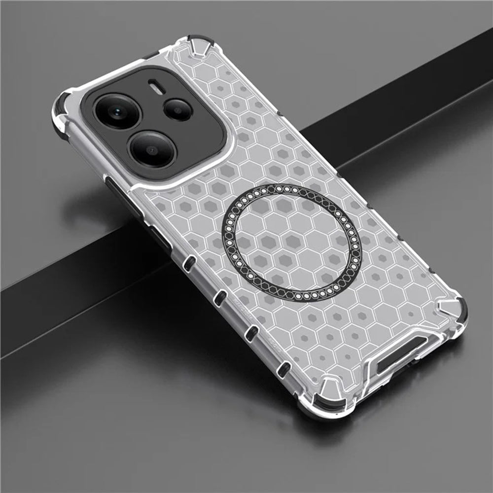 Etui MagSafe do Xiaomi Redmi Note 14 4G (Regional), Techsuit, HoneyComb Shield, Białe