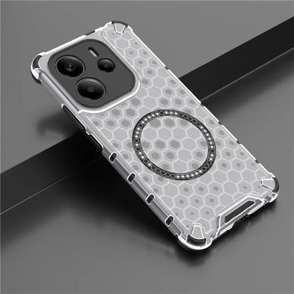 Etui MagSafe do Xiaomi Redmi Note 14 4G (Regional), Techsuit, HoneyComb Shield, Białe