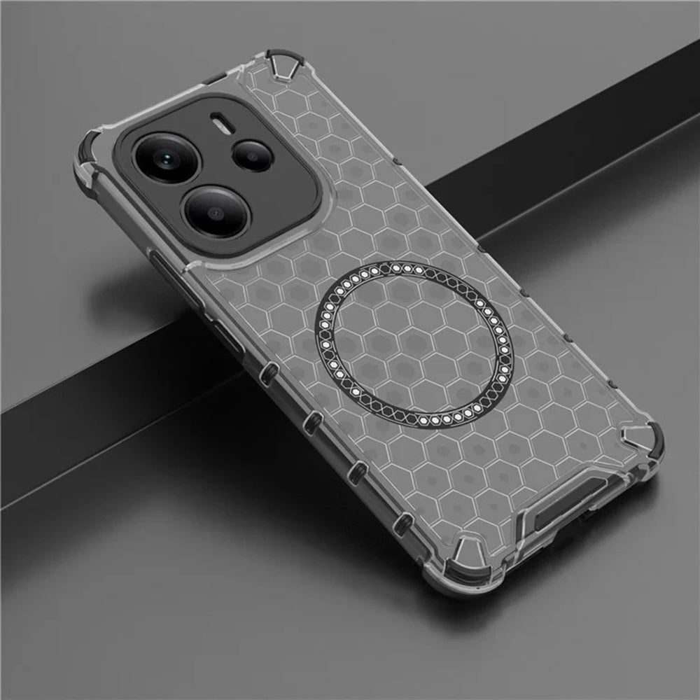MagSafe Case for Xiaomi Redmi Note 14 4G (Regional), Techsuit, HoneyComb Shield, Black