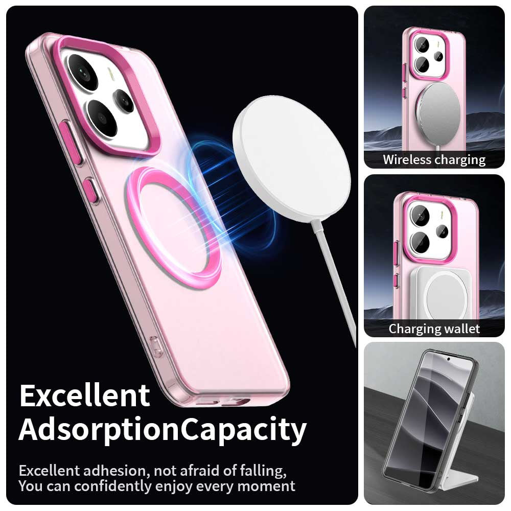Etui MagSafe do Xiaomi Redmi Note 14 5G, Techsuit, CandyCase, Różowe