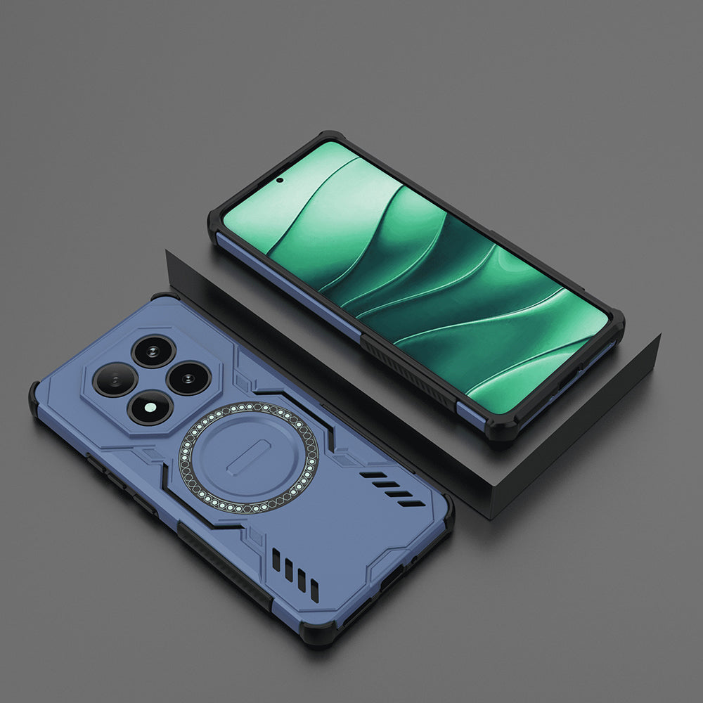 MagSafe Case for Xiaomi Redmi Note 14 Pro 4G, Techsuit, ArmorMag, Blue