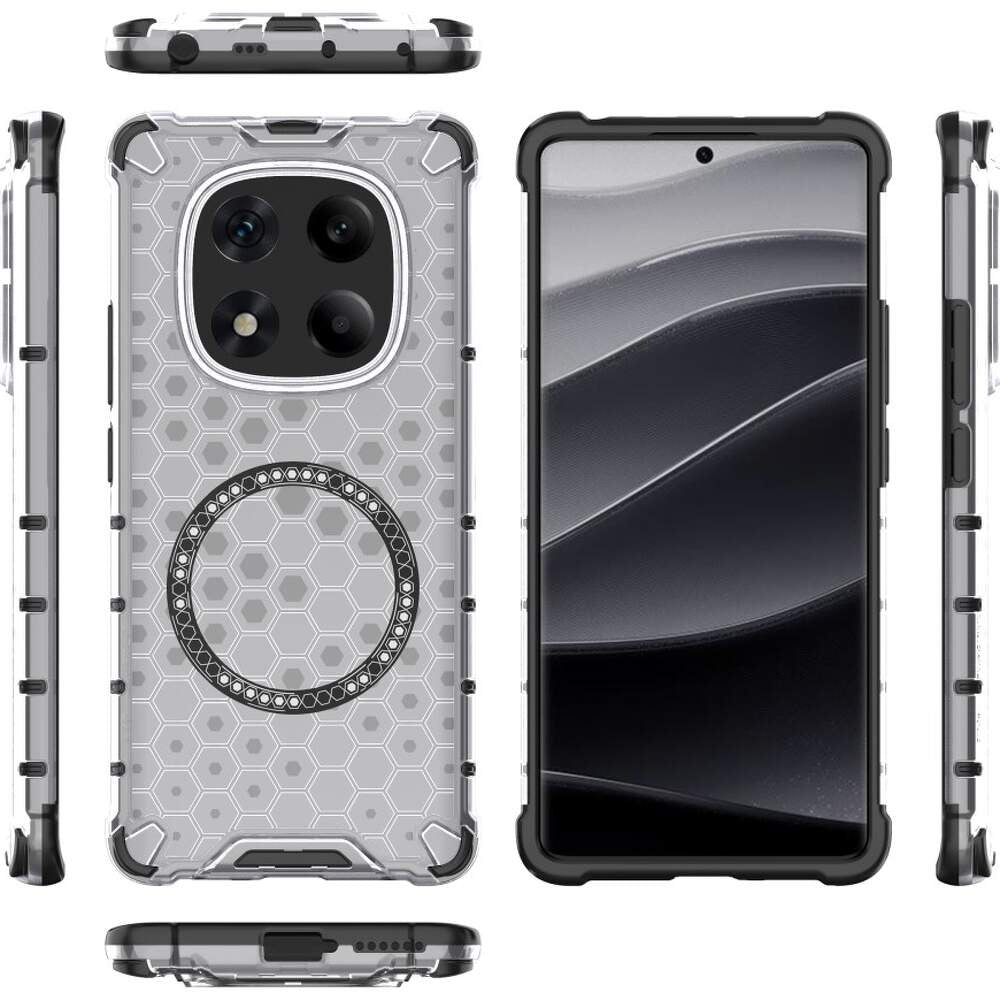 Etui MagSafe do Xiaomi Redmi Note 14 Pro 4G, Techsuit, HoneyComb Shield, Białe