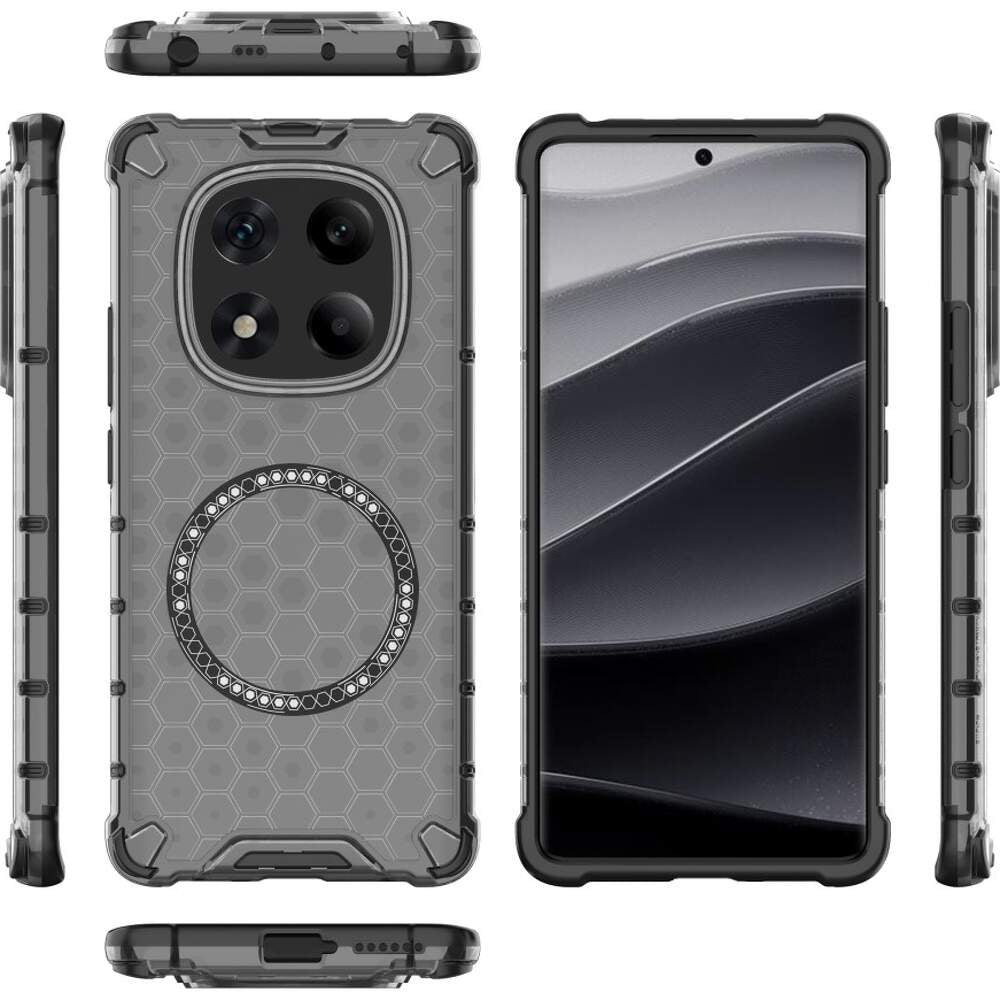 Etui MagSafe do Xiaomi Redmi Note 14 Pro 4G, Techsuit, HoneyComb Shield, czarne