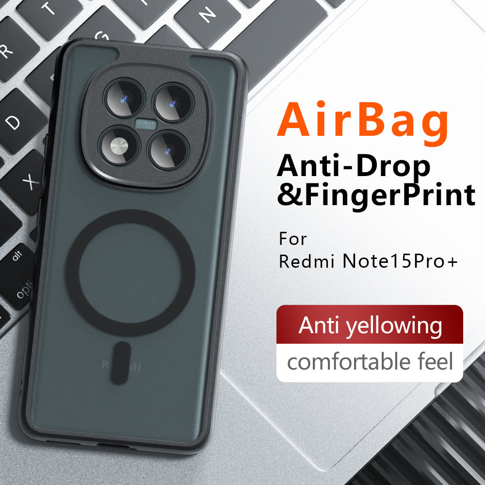 Etui MagSafe dla Xiaomi Redmi Note 15 Pro 5G, Techsuit, PureFrost, Czarne Satynowe