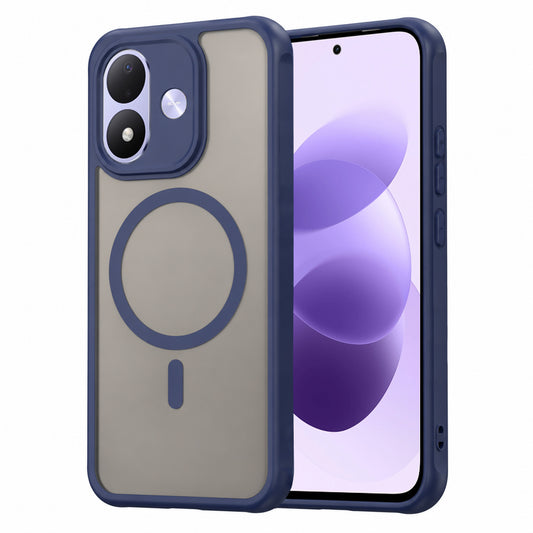 Etui MagSafe do Xiaomi Redmi Note 17 4G / Note 17 5G, Techsuit, HaloFrost II, granatowy