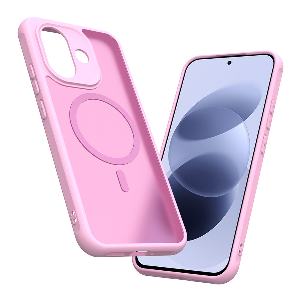 Etui MagSafe do Xiaomi Redmi Note 17 Pro, Techsuit, HaloFrost II, różowe