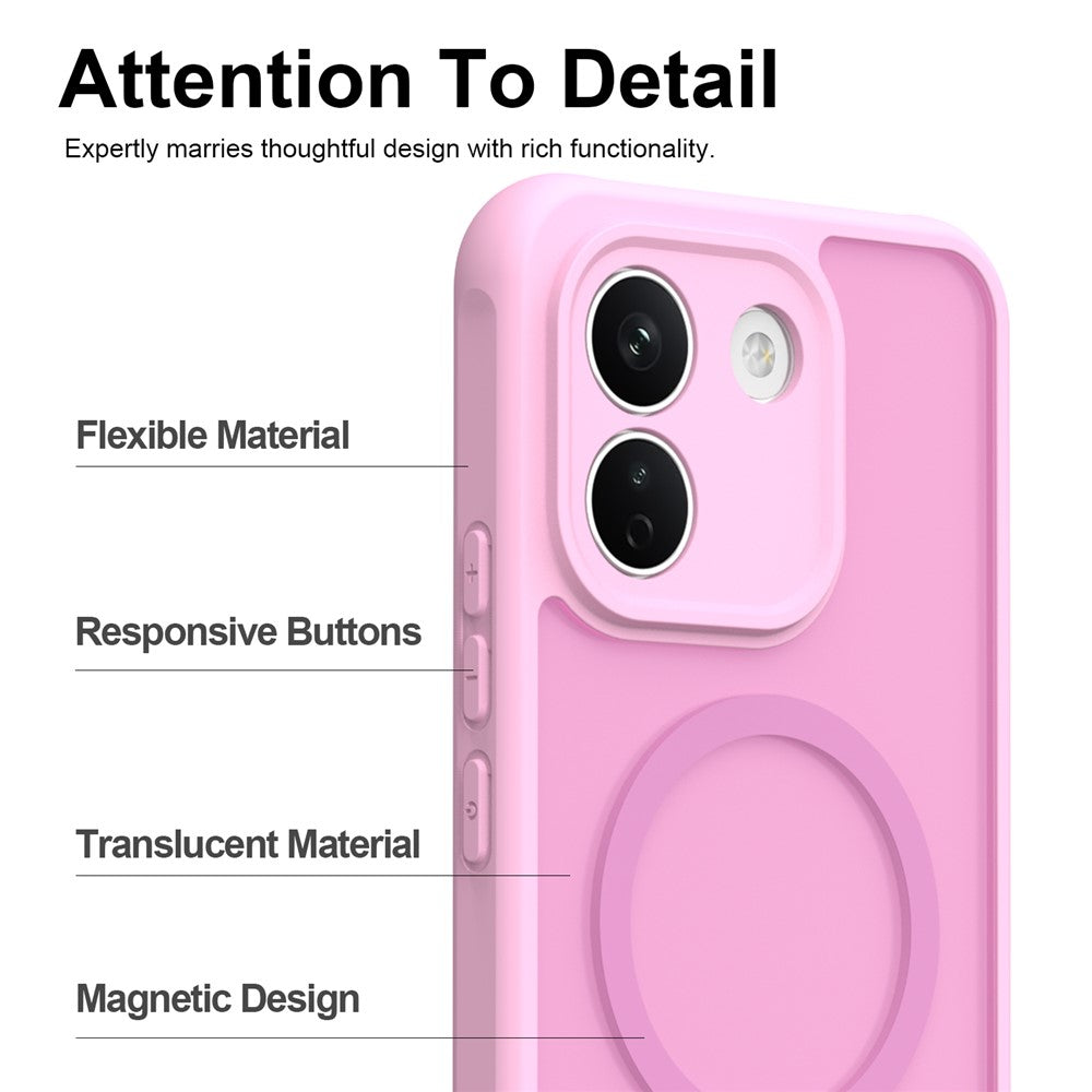 Etui MagSafe do Xiaomi Redmi Note 17 Pro, Techsuit, HaloFrost II, różowe