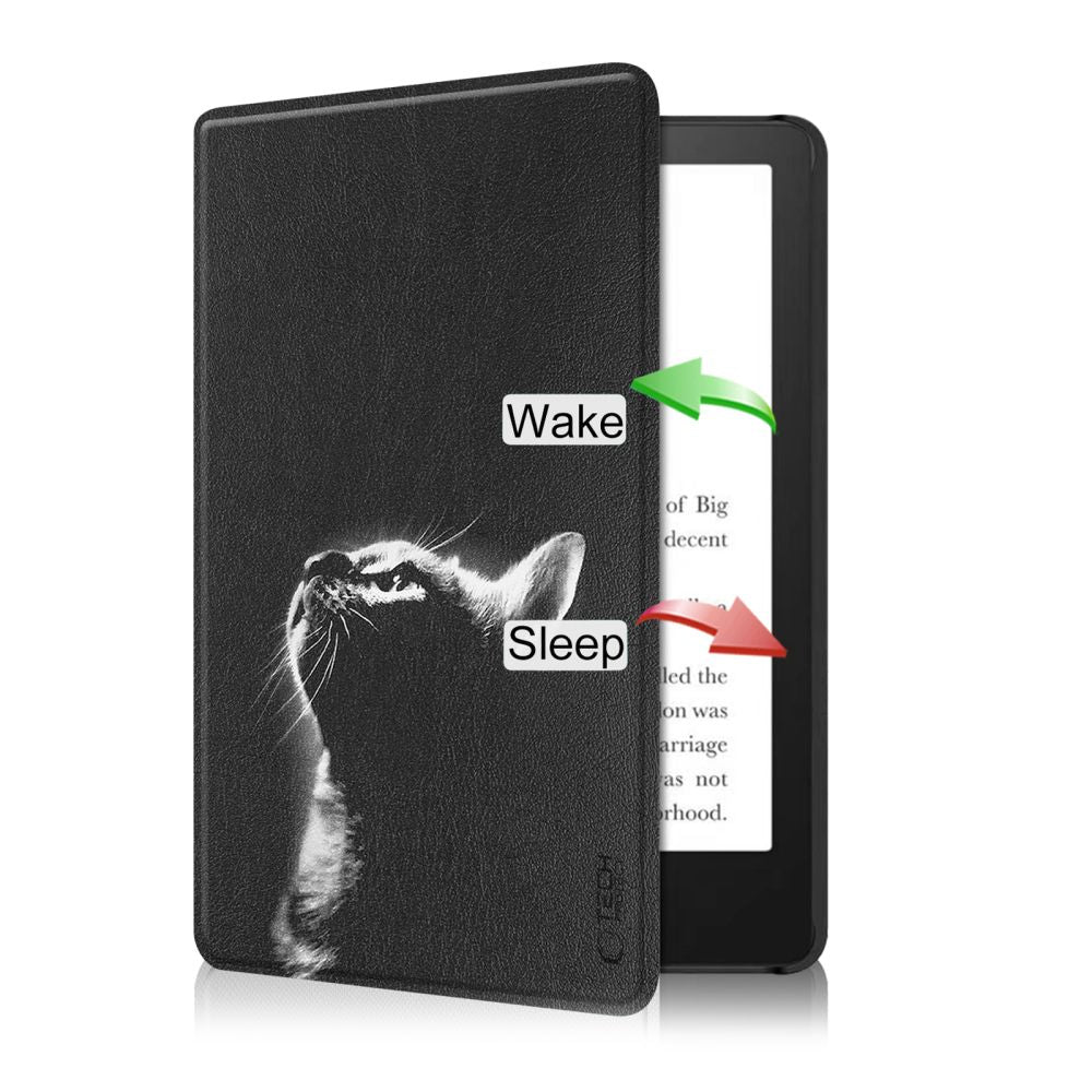 Etui do Amazon Kindle Paperwhite 6 cali, Tech-Protect, SmartCase Cat, czarne