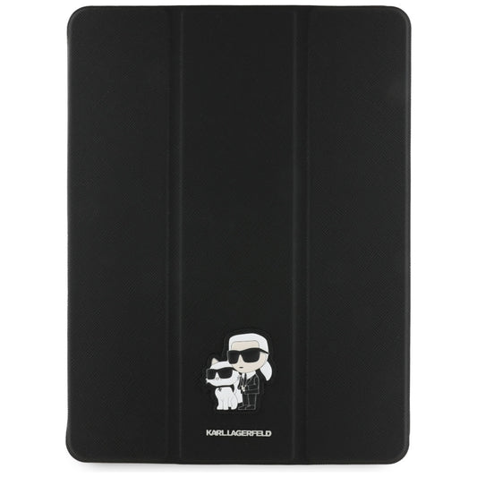 Etui na Apple iPad Air 13 (2025) / Air 13 (2024), Karl Lagerfeld, Saffiano Karl & Choupette, Czarne