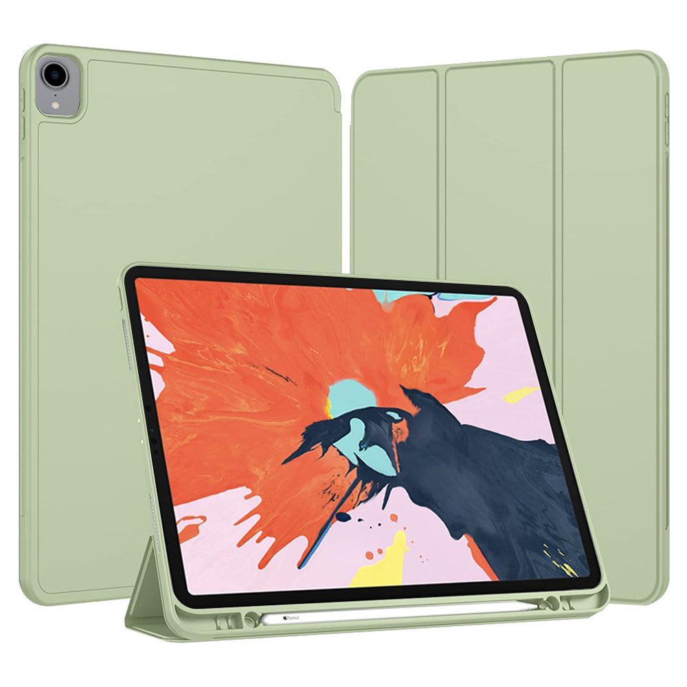 Etui na Apple iPad Pro 12.9 (2022) / Pro 12.9 (2021) / Pro 12.9 (2020) / Pro 12.9 (2018), Techsuit, Flex Trifold, Zielona Matcha