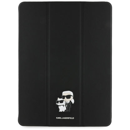 Etui na Apple iPad Pro 13 (2024), Karl Lagerfeld, Saffiano Karl & Choupette, Czarne