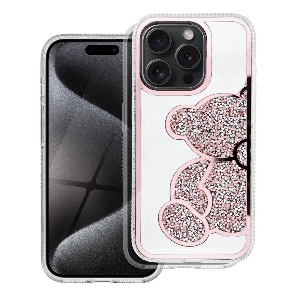 Case for Apple iPhone 15 Pro, OEM, Teddy Bear, Pink