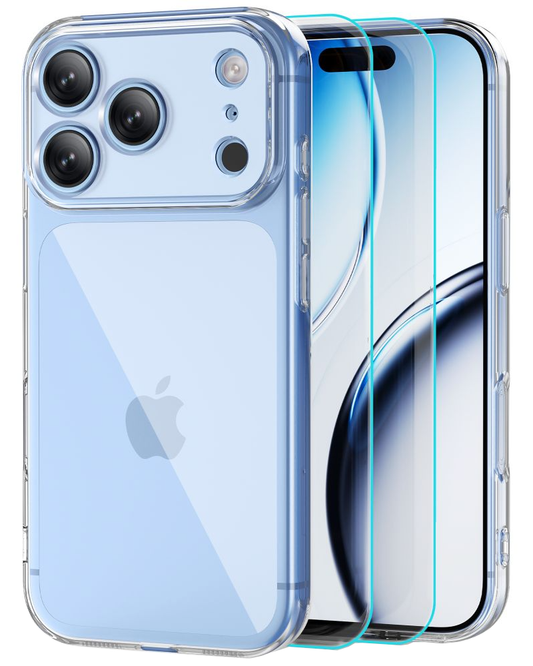 Etui na Apple iPhone 18 Pro / 17 Pro, Tech-Protect, Flexair z ochroną ekranu, przezroczyste