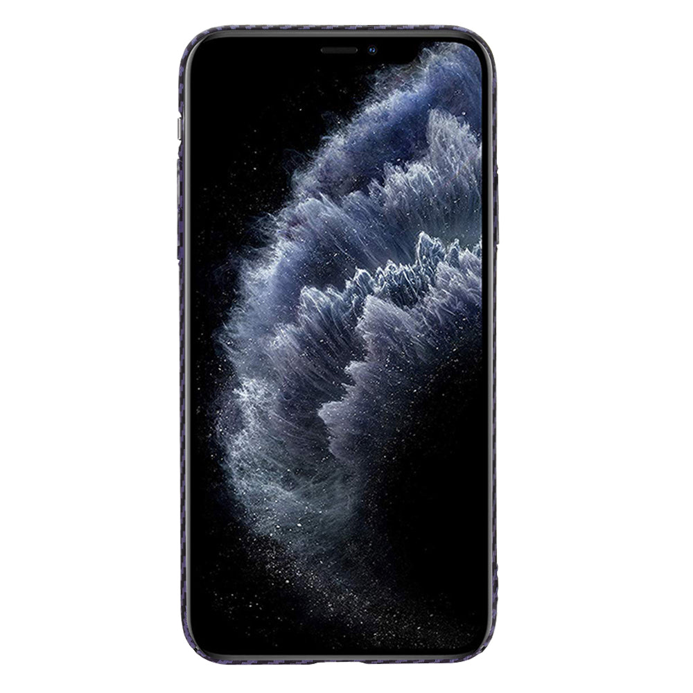 Case for Apple iPhone 11 Pro Max, Techsuit, Carbonite FiberShell, Purple