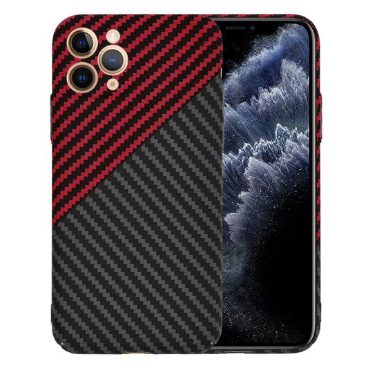 Etui na Apple iPhone 11 Pro, Techsuit, Carbonite FiberShell, Czarno-Czerwone