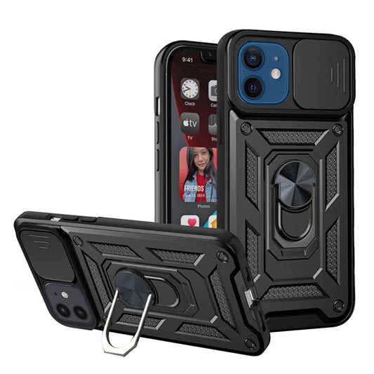 Etui na Apple iPhone 12 / 12 Pro, Techsuit, CamShield, czarne