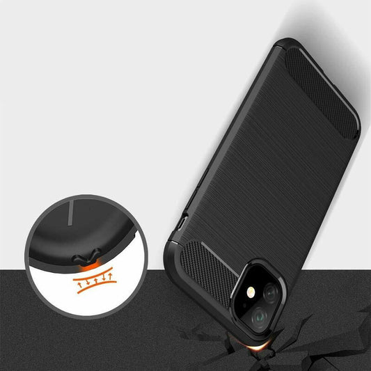 Etui na Apple iPhone 12 / 12 Pro, Techsuit, Carbon, Czarny
