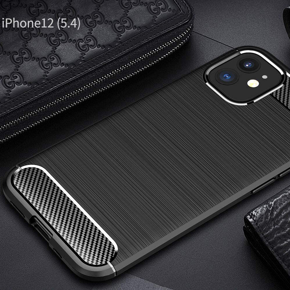 Etui na Apple iPhone 12 mini, Techsuit, Carbon, Czarny
