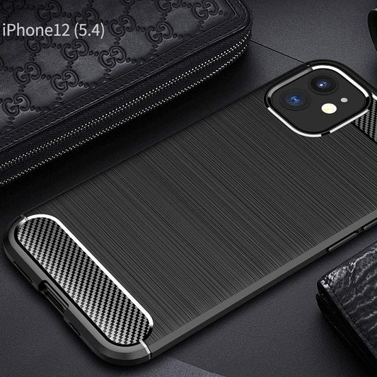 Etui na Apple iPhone 12 mini, Techsuit, Carbon, Czarny