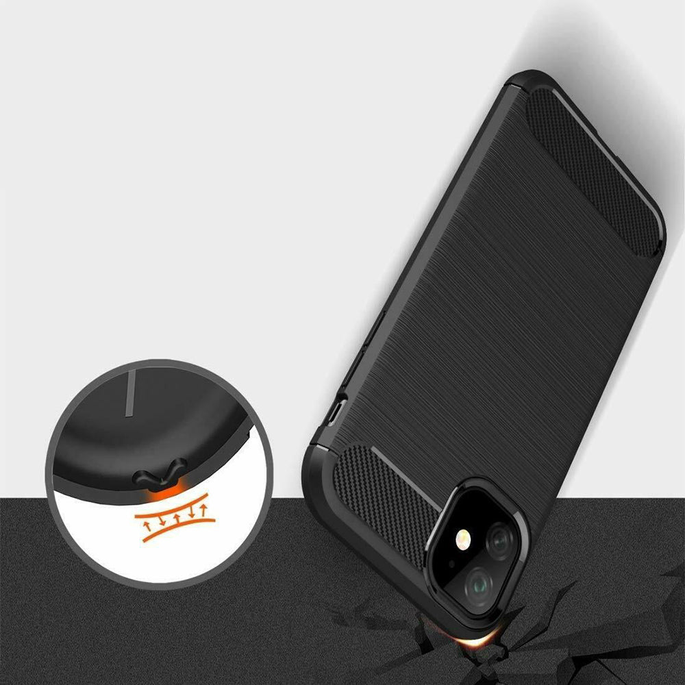 Etui na Apple iPhone 12 mini, Techsuit, Carbon, Czarny