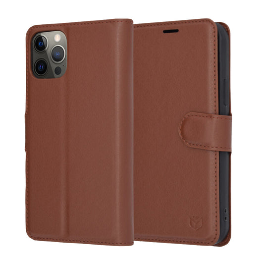 Etui na Apple iPhone 12 Pro, Techsuit, Leather Folio, Brązowe