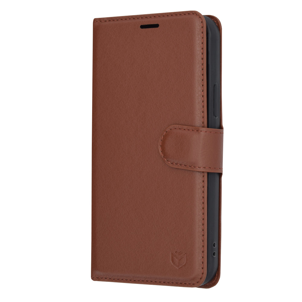 Etui na Apple iPhone 12 Pro, Techsuit, Leather Folio, Brązowe