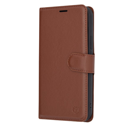 Etui na Apple iPhone 12 Pro, Techsuit, Leather Folio, Brązowe