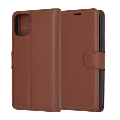 Etui na Apple iPhone 12 Pro, Techsuit, Leather Folio, Brązowe