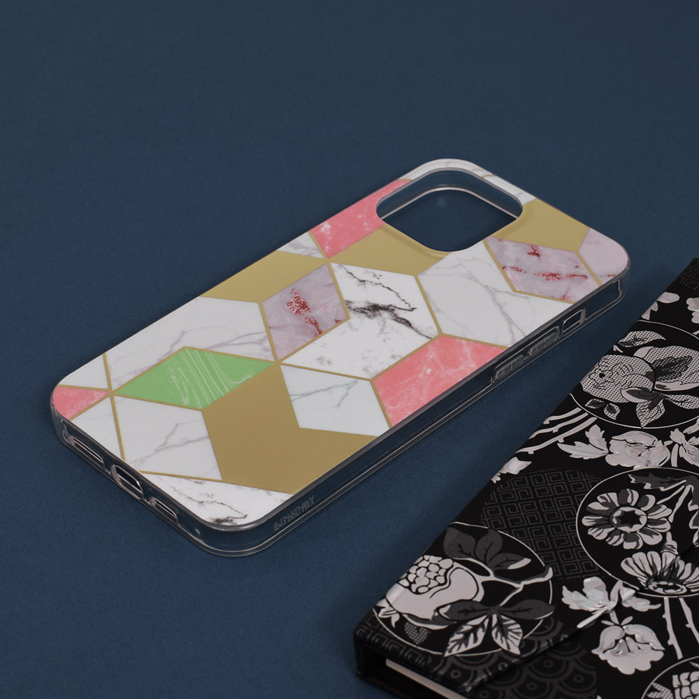 Etui na Apple iPhone 13 Pro Max, Techsuit, Marble, Fioletowy