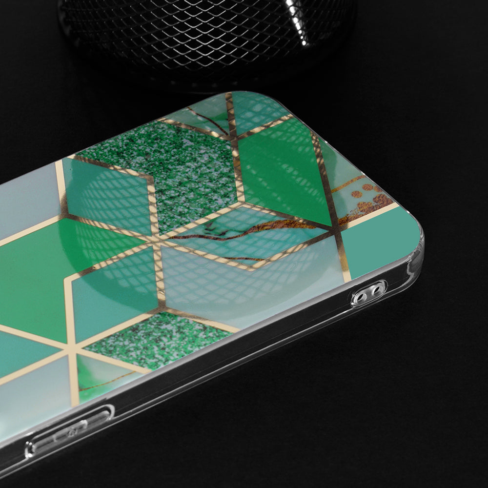 Case for Apple iPhone 13 Pro Max, Techsuit, Marble, Green