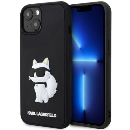 Etui na Apple iPhone 14 Plus, Karl Lagerfeld, 3D Rubber Choupette, Czarne