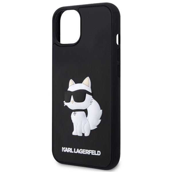 Etui na Apple iPhone 14 Plus, Karl Lagerfeld, 3D Rubber Choupette, Czarne
