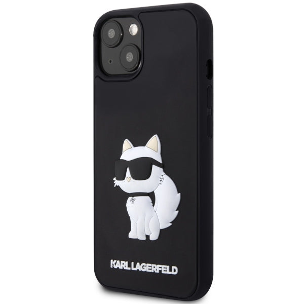 Etui na Apple iPhone 14 Plus, Karl Lagerfeld, 3D Rubber Choupette, Czarne