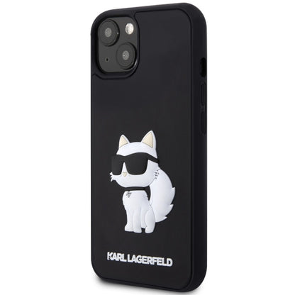 Etui na Apple iPhone 14 Plus, Karl Lagerfeld, 3D Rubber Choupette, Czarne