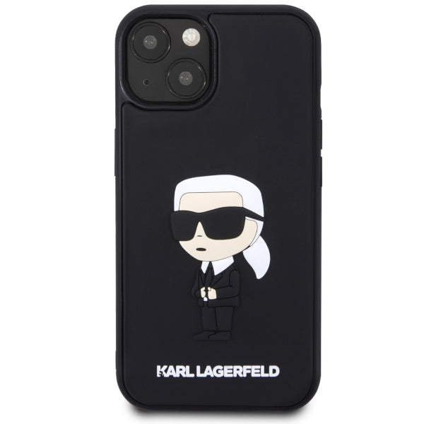 Etui na Apple iPhone 14 Plus, Karl Lagerfeld, 3D Rubber Ikonik Karl, Czarne.
