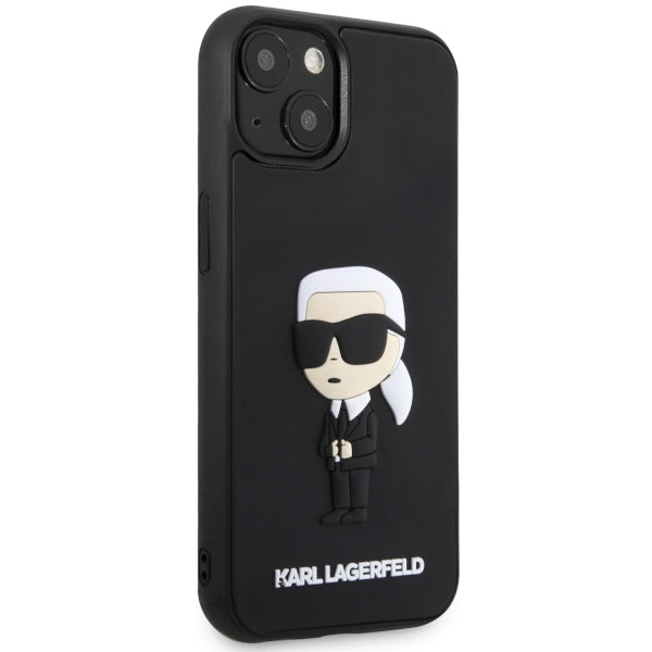 Etui na Apple iPhone 14 Plus, Karl Lagerfeld, 3D Rubber Ikonik Karl, Czarne.