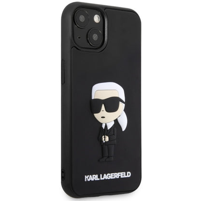 Etui na Apple iPhone 14 Plus, Karl Lagerfeld, 3D Rubber Ikonik Karl, Czarne.