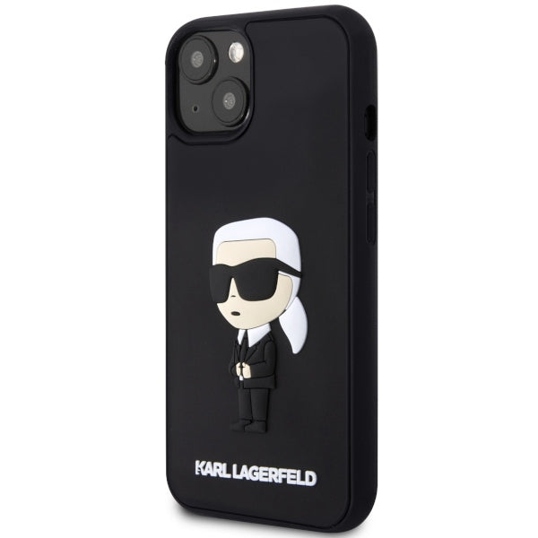 Etui na Apple iPhone 14 Plus, Karl Lagerfeld, 3D Rubber Ikonik Karl, Czarne.