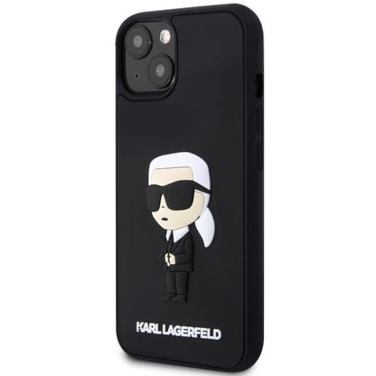 Etui na Apple iPhone 14 Plus, Karl Lagerfeld, 3D Rubber Ikonik Karl, Czarne.