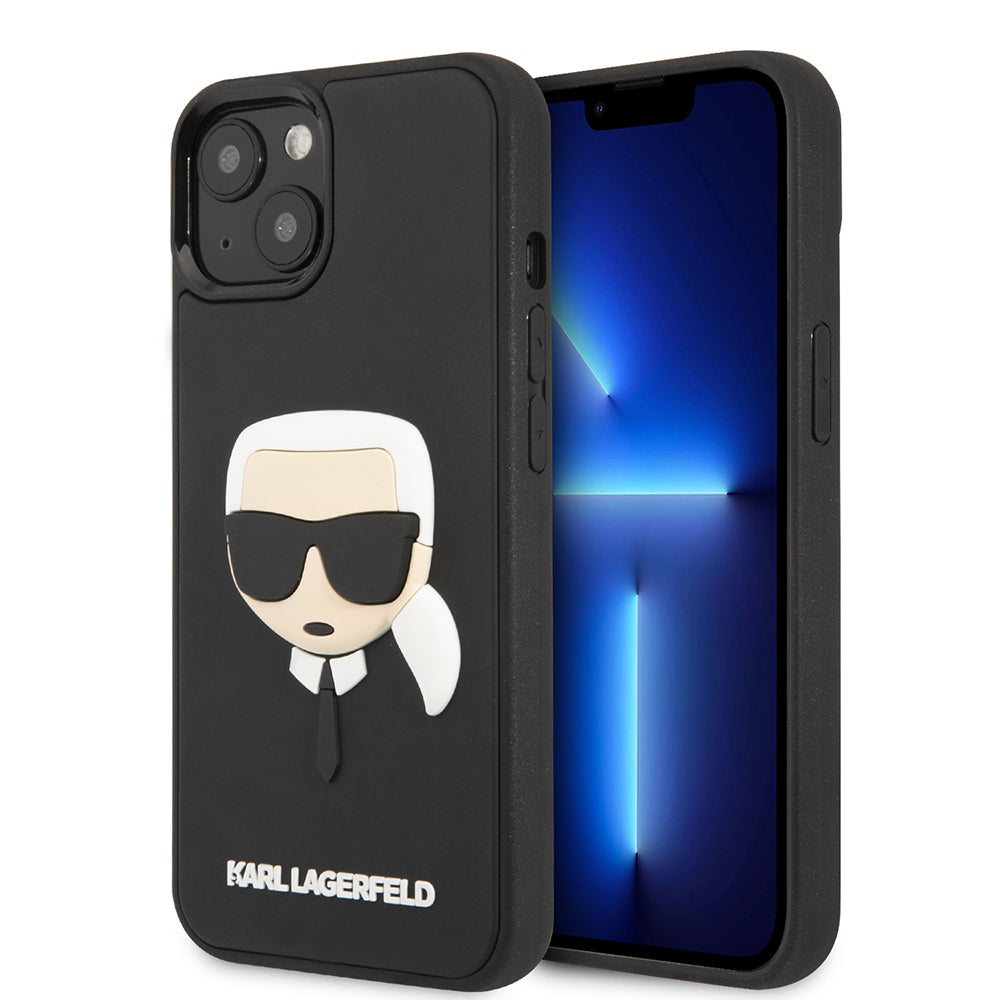 Etui na Apple iPhone 14 Plus, Karl Lagerfeld, 3D Rubber Karl's Head, Czarne