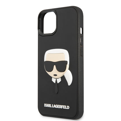 Etui na Apple iPhone 14 Plus, Karl Lagerfeld, 3D Rubber Karl's Head, Czarne
