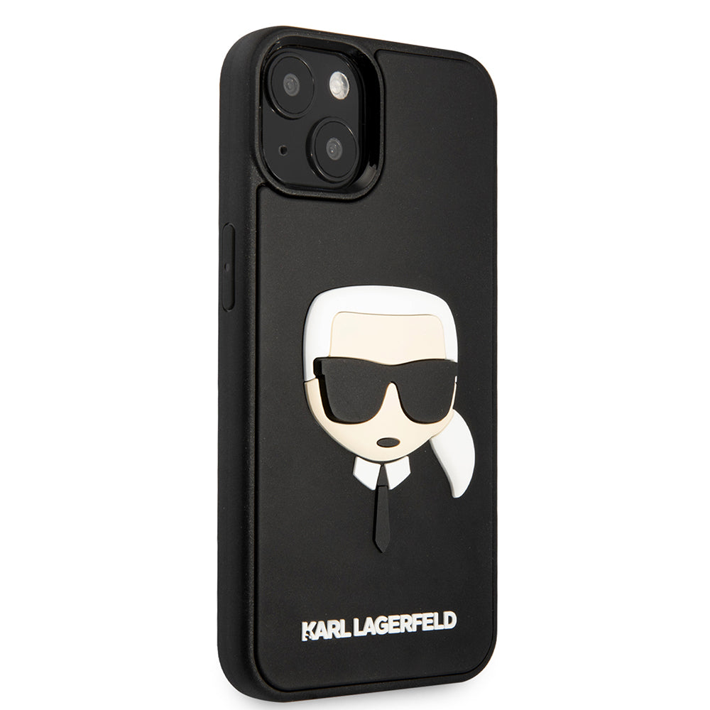 Etui na Apple iPhone 14 Plus, Karl Lagerfeld, 3D Rubber Karl's Head, Czarne