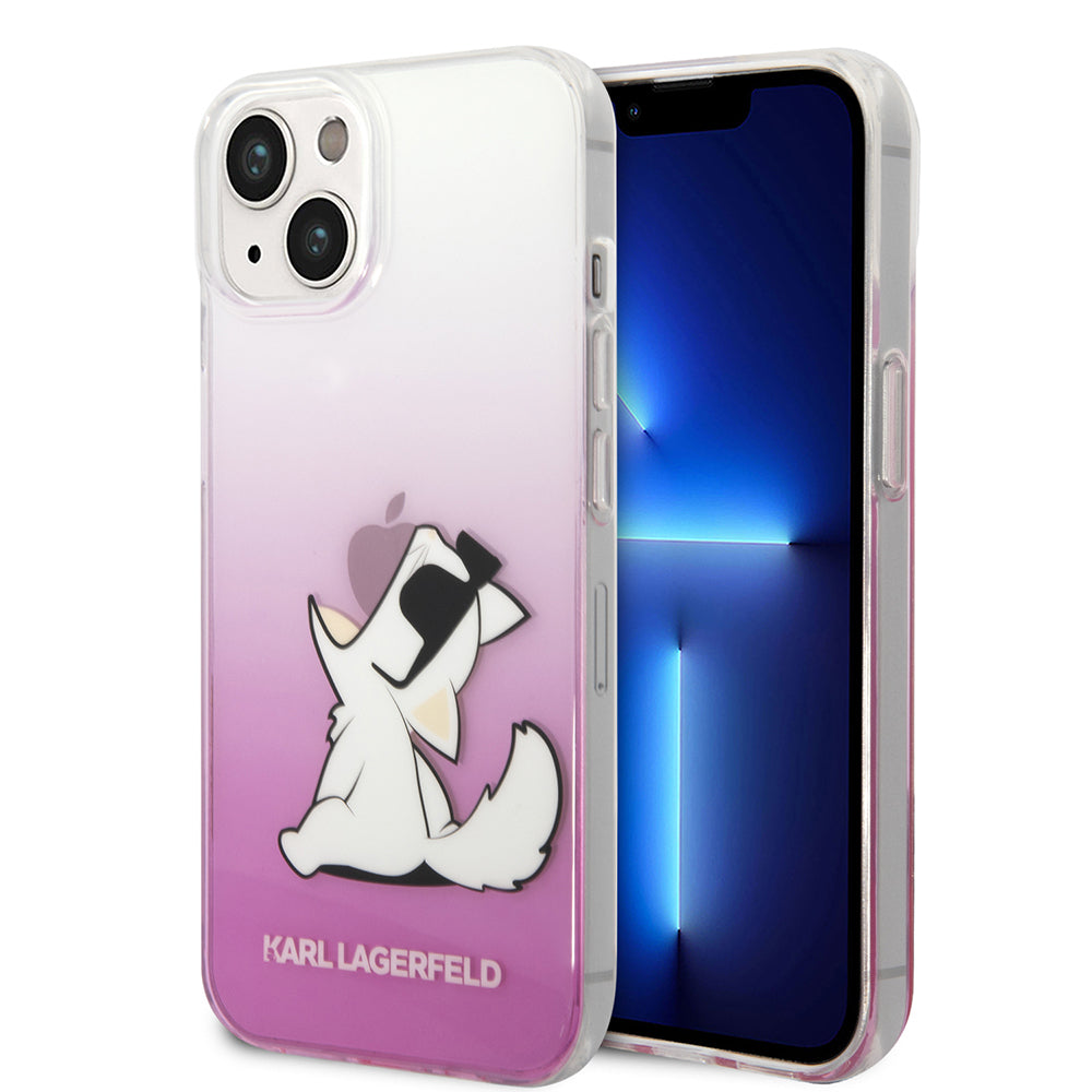 Etui na Apple iPhone 14 Plus, Karl Lagerfeld, Choupette Fun, Różowy