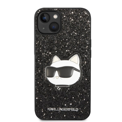 Etui na Apple iPhone 14 Plus, Karl Lagerfeld, Glitter Choupette Patch, Czarne
