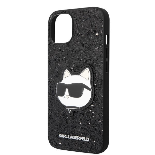 Etui na Apple iPhone 14 Plus, Karl Lagerfeld, Glitter Choupette Patch, Czarne