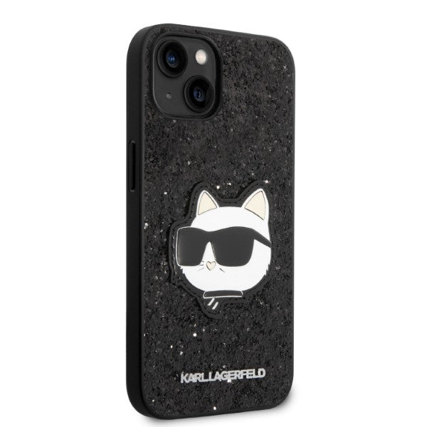 Etui na Apple iPhone 14 Plus, Karl Lagerfeld, Glitter Choupette Patch, Czarne