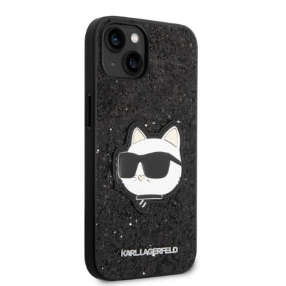 Etui na Apple iPhone 14 Plus, Karl Lagerfeld, Glitter Choupette Patch, Czarne