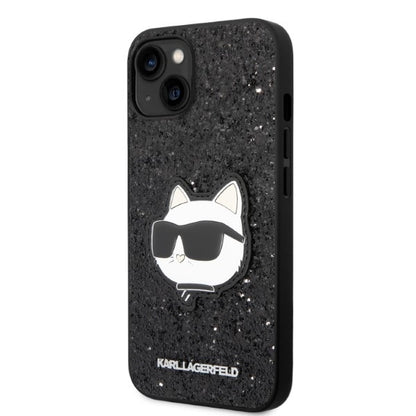 Etui na Apple iPhone 14 Plus, Karl Lagerfeld, Glitter Choupette Patch, Czarne